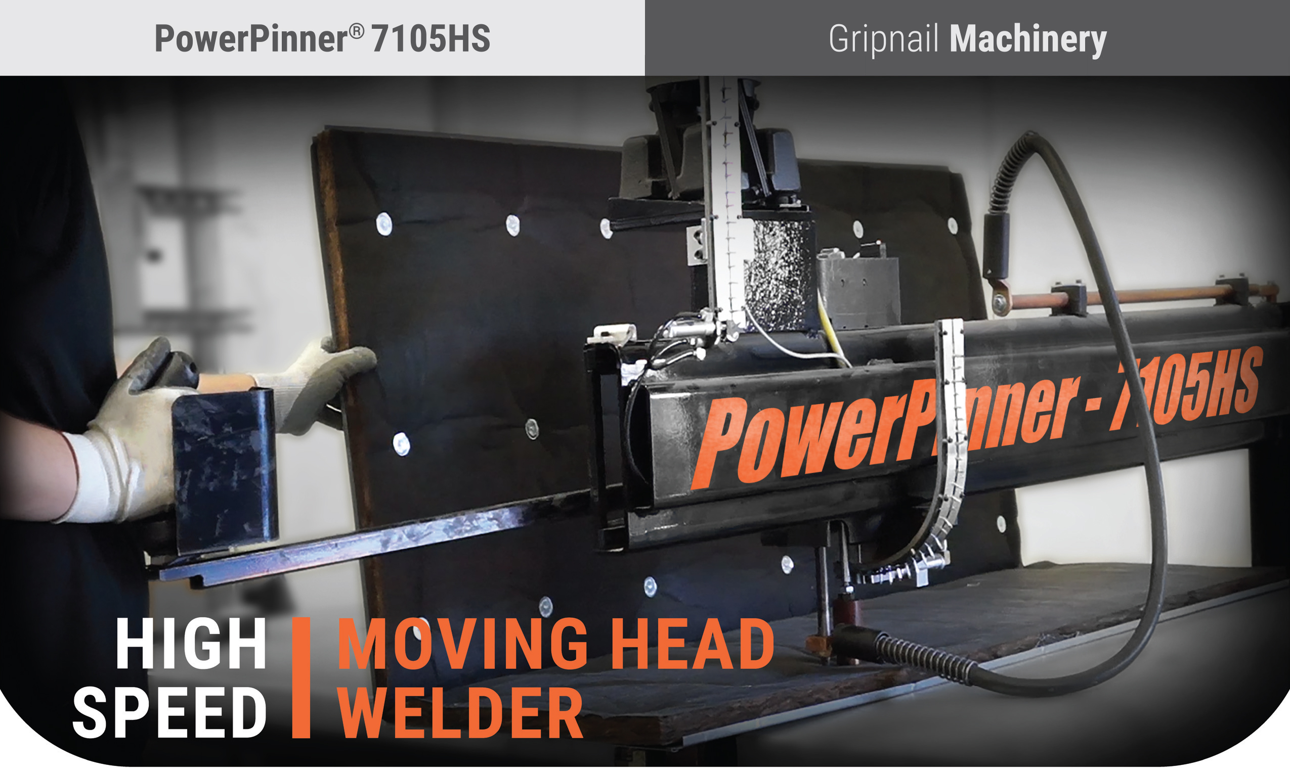 PowerPinner 7105HS (High Speed - Moving Head Welder) Pin Spotter mAIN