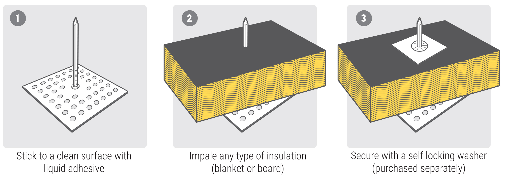 spindle anchor perforated base application